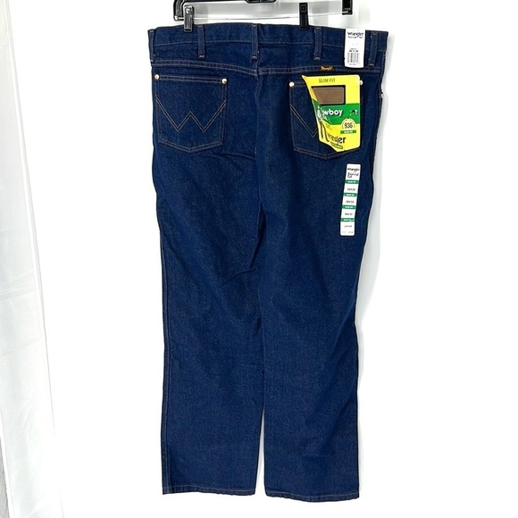 Wrangler NWT men’s slim fit cowboy cut jeans 38X30 - Picture 3 of 6